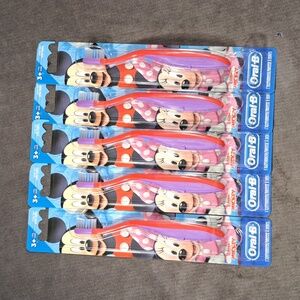Lot of 5 Oral-B Disney Junior Mickey & Minnie Age 3+ Extra Soft Toothbrushes NEW